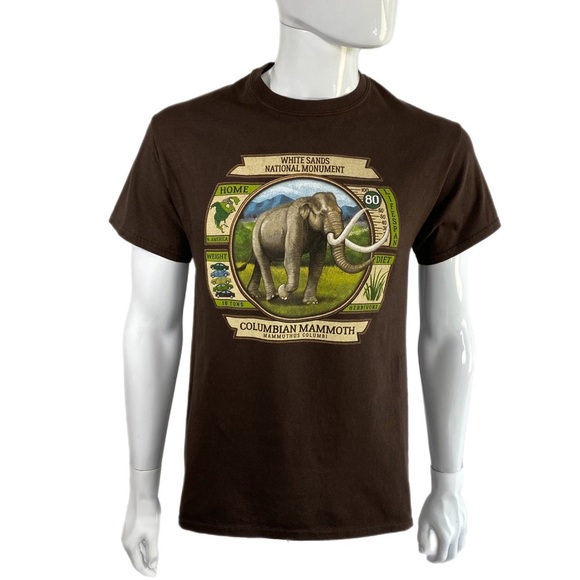 White Sands National Monument Men’s Columbian Mammoth Brown Tee - Picture 1 of 6